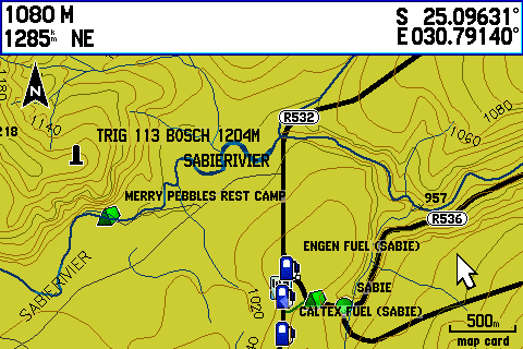 Sabie GPSMap276 screenshot
